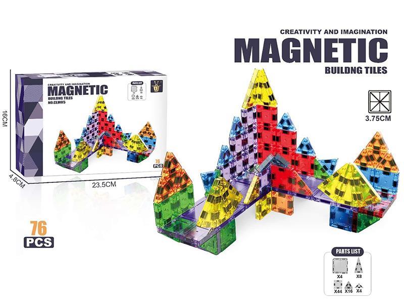 Magnetic Sheet Building Blocks 76pcs