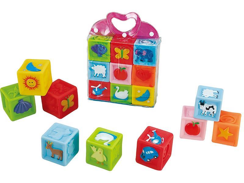 Vinyl Cartoon Number Pattern Building Blocks 9pcs