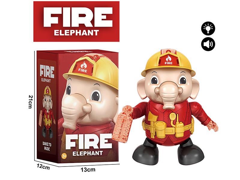 Walking And Dancing Elephant With Lights And Music