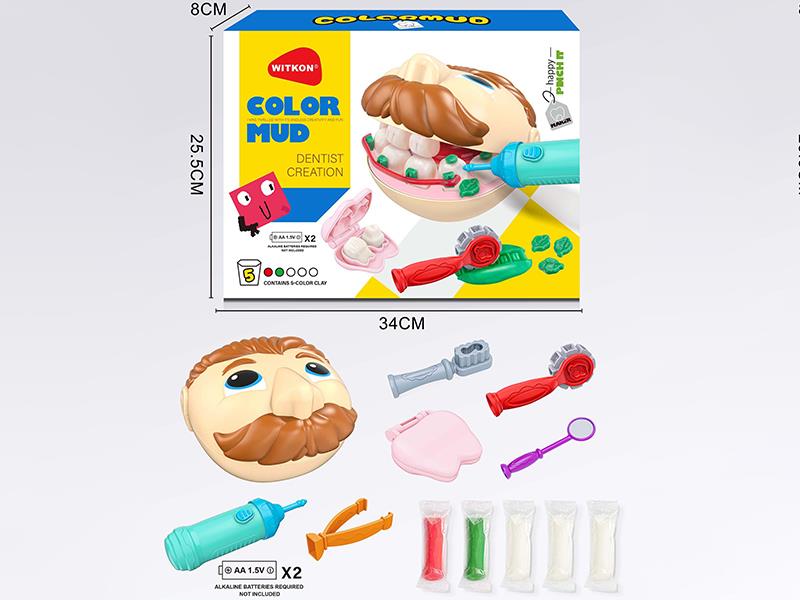 Color Clay Dentist Toy(Electric Dental Drill)