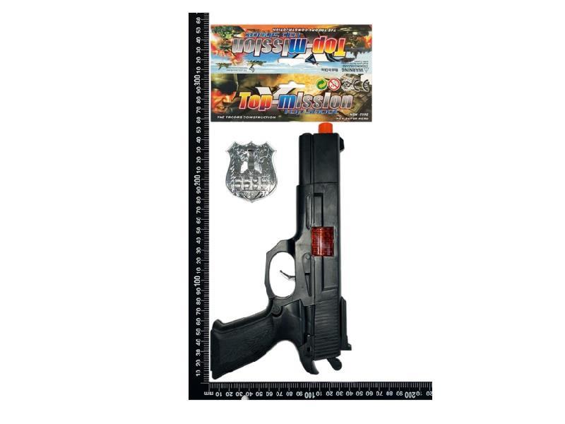 Solid Flint Gun With Badge