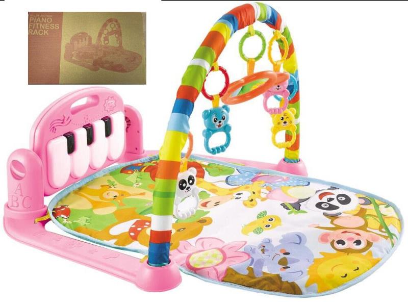 Pedal Piano Fitness Blanket(Light,Music)Pink