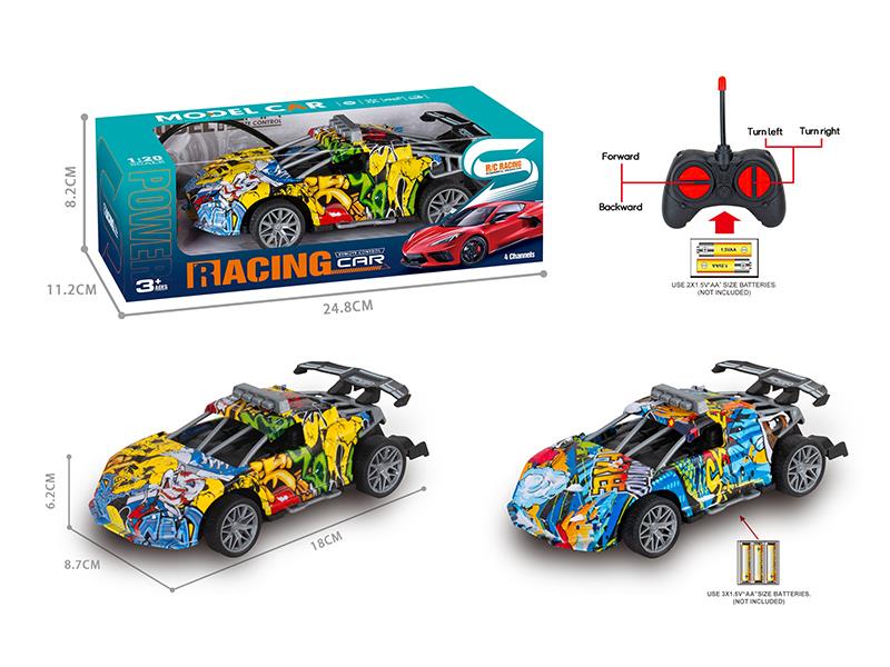 27Mhz 1:20 4-Channel Remote Control Graffiti McLaren Racing Car(Not Included Batteries)