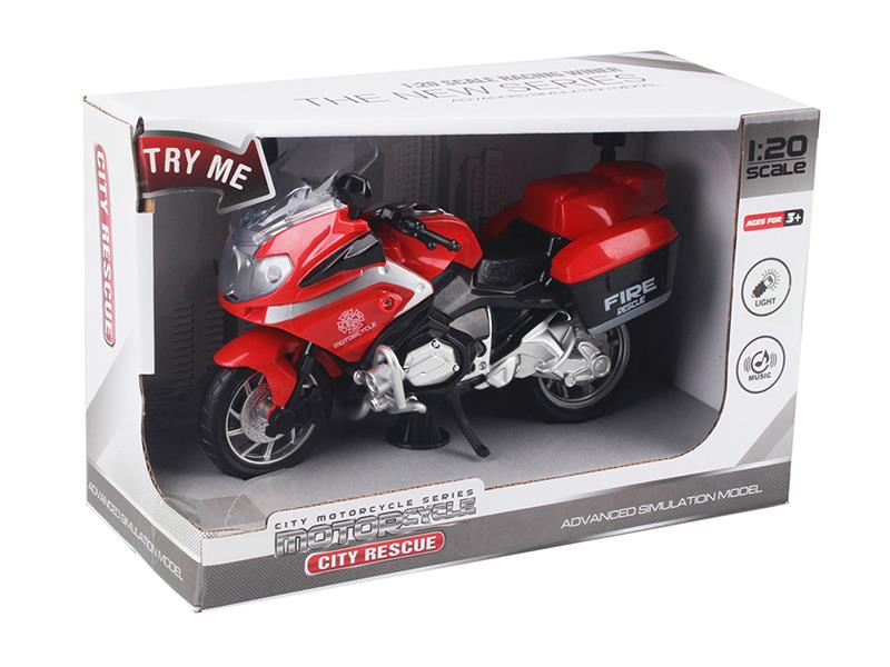1:20 Slide Fire-Fighting Motorcycle With Light And Music