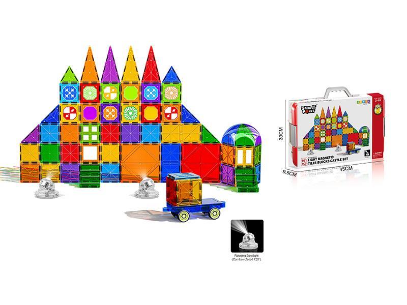 101Pcs Magnetic Film Castle Suit With Light - Deluxe Version