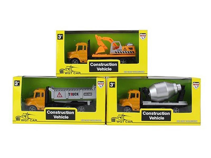 1:64 Pull Back Alloy Engineering Vehicle