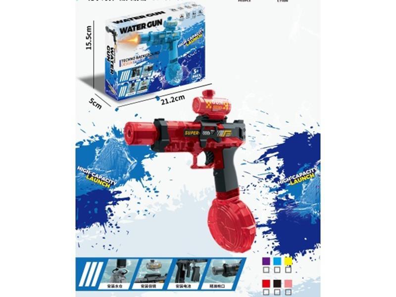 Little Ice Mouse Firelight Linked Rebound Water Gun [Undetachable Nozzle In One Piece] Red