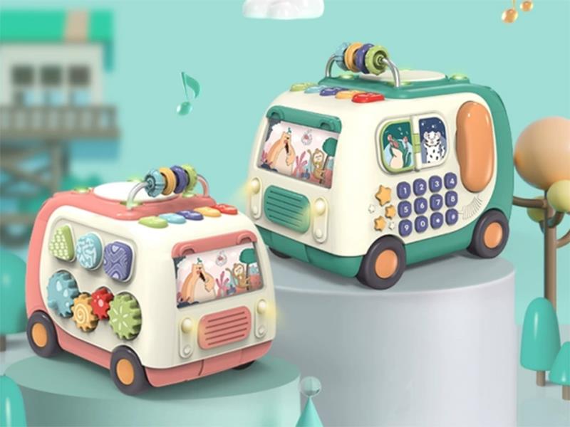 Six-Sided Bus Car(Lithium Battery Version ,Green/Pink)