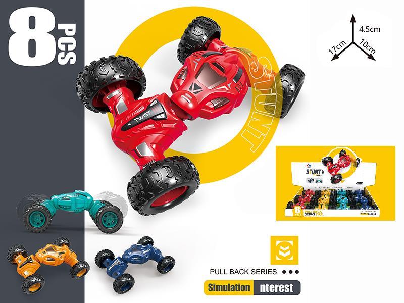 Pull Back Stunt Cars 8pcs