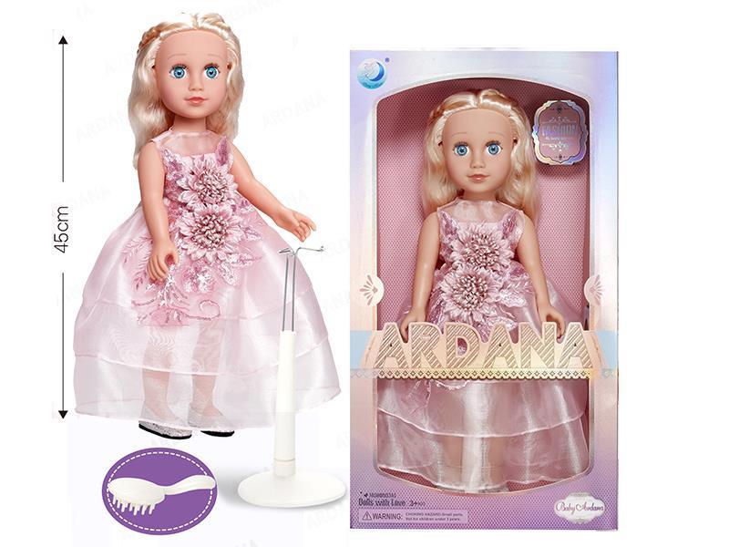 18 Inch Full Body Vinyl Princess Doll With Bracket