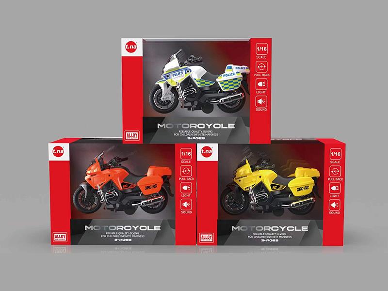 Pull Back Alloy BMW Motorcycle With Sound And Light