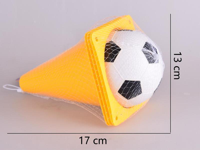 4 Football Obstacles+12Cm Football