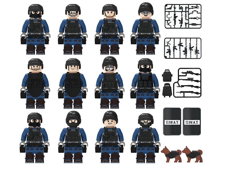 UK Anti-Terrorism Special Police Force Building Blocks Figures Toys