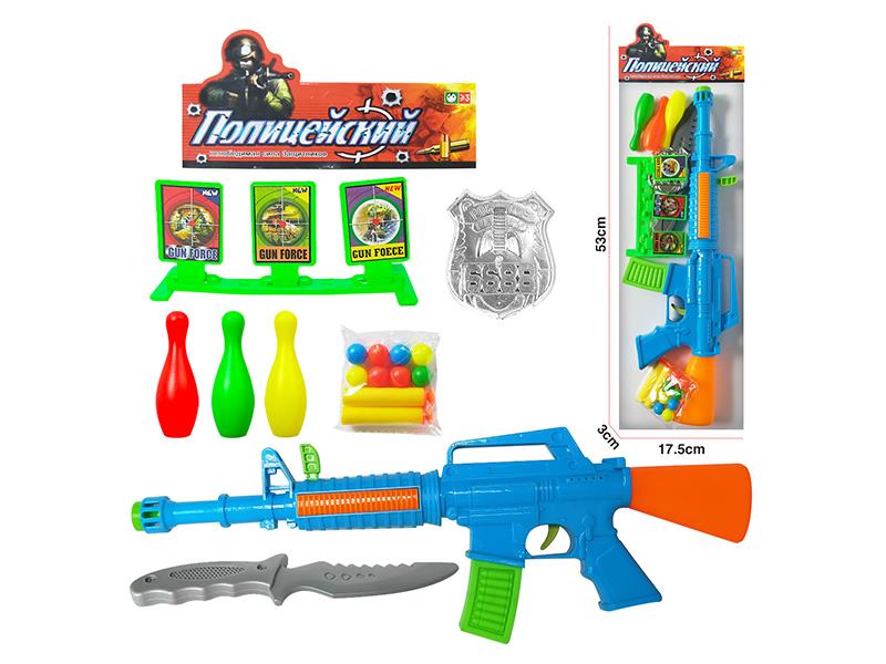 Soft Bullet & Ping-Pong Ball Gun Set(Russian)