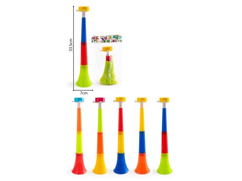 Flat-Head Three-Section Retractable Horn