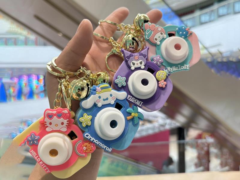 Four Mixed Projection Camera Keychains