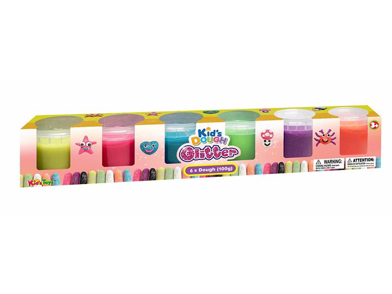 6 x 100g Glitter Clay