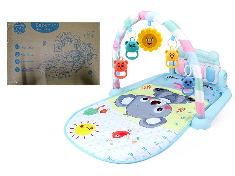 Koala Theme Baby Pedal Piano Fitness Blanket(Blue)