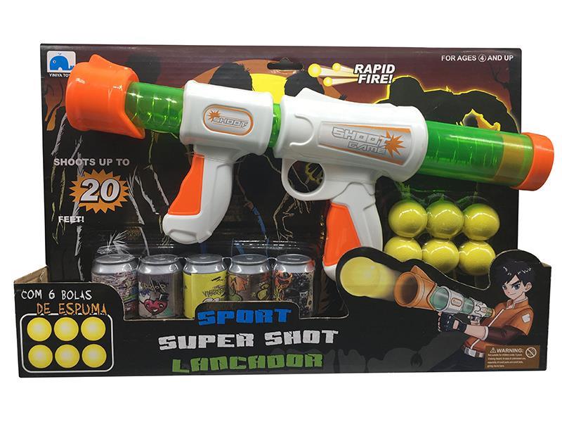 EVA Air Pressure Soft Bullet Gun(5 Coke Bottles + 6 Bullets)