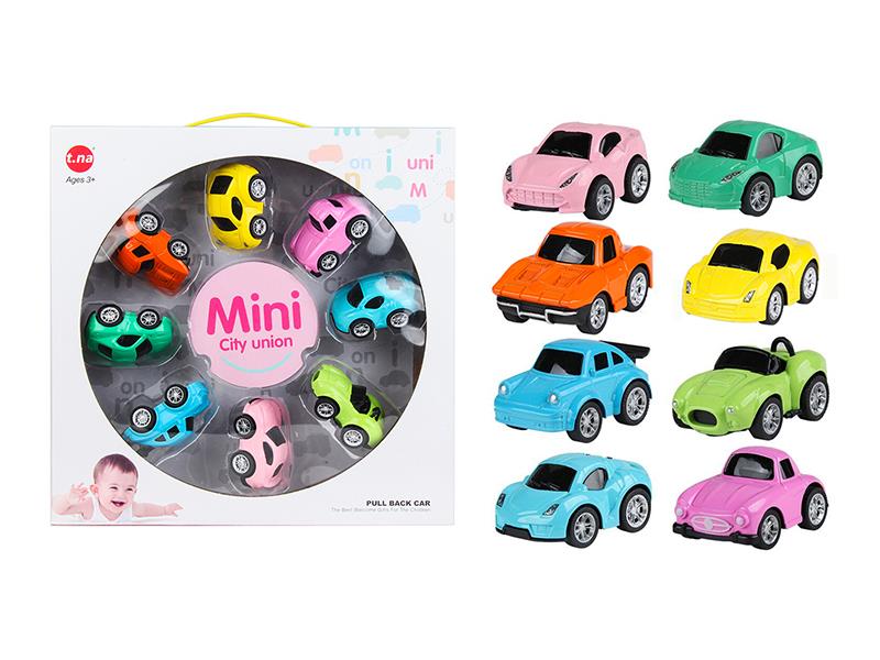 Alloy Pull Back Q Version Sports Car 8pcs