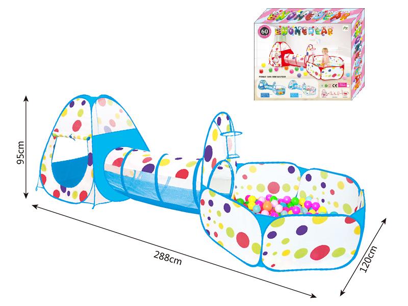 3 In 1 Play Tent + 60 Balls