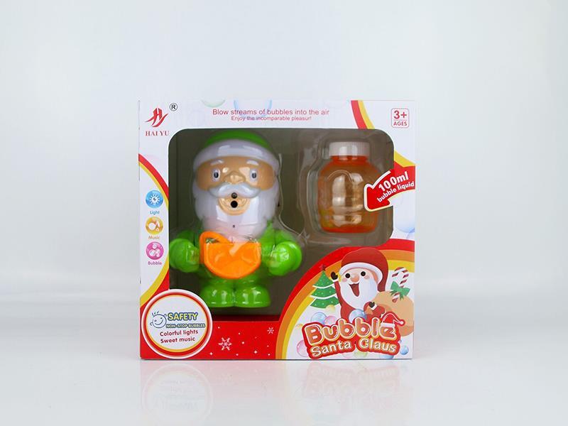 Fully Automatic Santa Claus Bubble Machine With Light And Music