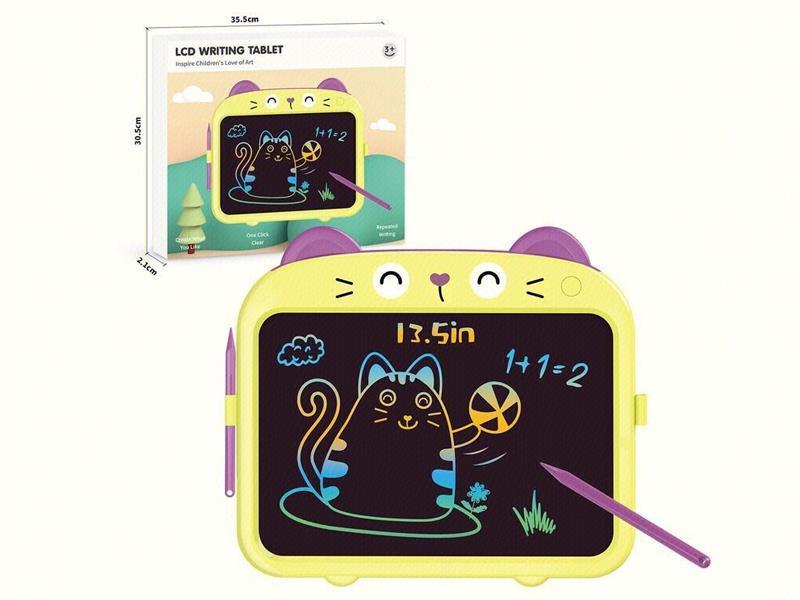 13.5-Inch Cartoon Cat Color Drawing Board
