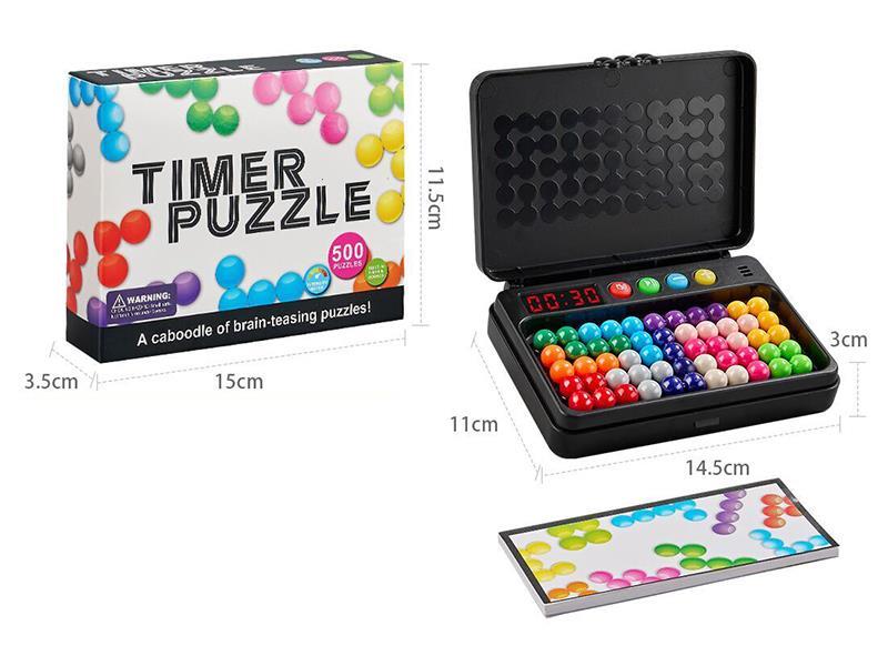 Puzzle Game Toy With Timer, 500 Levels, Puzzle Wisdom Magic Beads 3D Jigsaw Puzzle