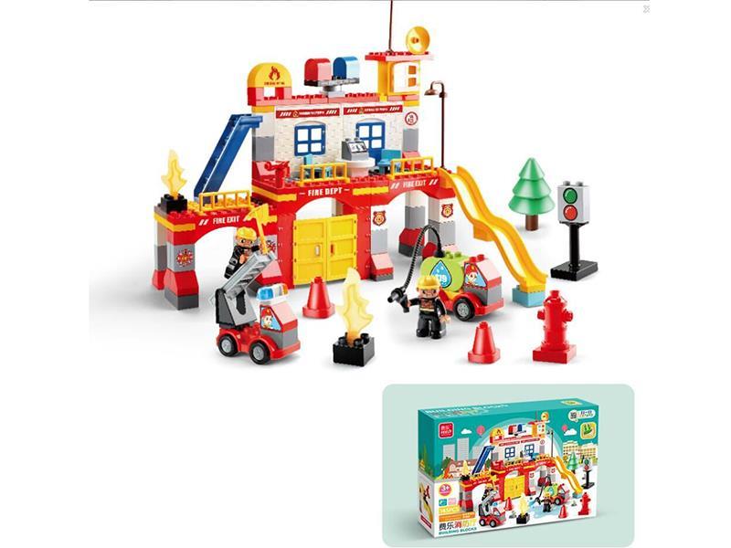 145pcs Fire Station Building Blocks