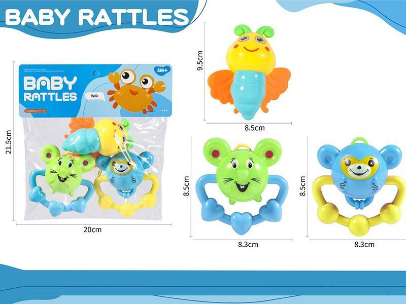 3 Baby Rattles