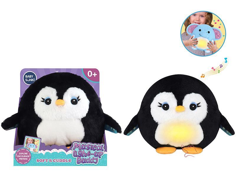 17Cm Plush Penguin Comfort Night Light With Music