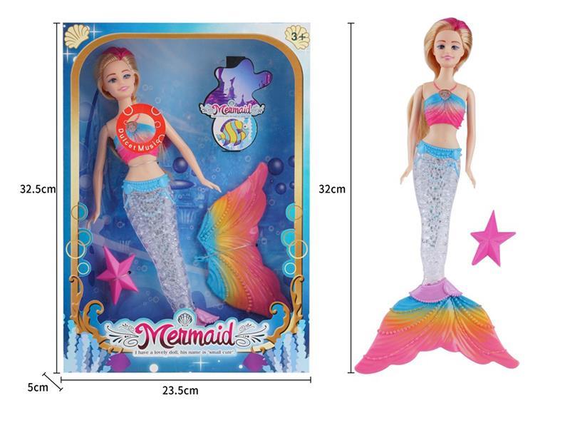 12" Mermaid With Colorful Lights