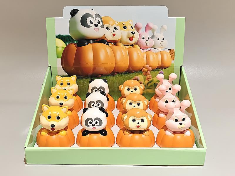 Animal Pumpkin Pull Back Cars 12pcs
