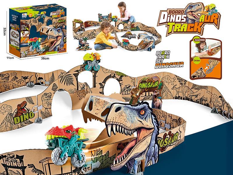 DIY Cardboard Dinosaur Track Set