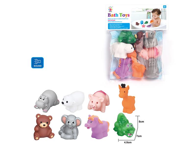 Cute Animals Kids Bath Toy Set