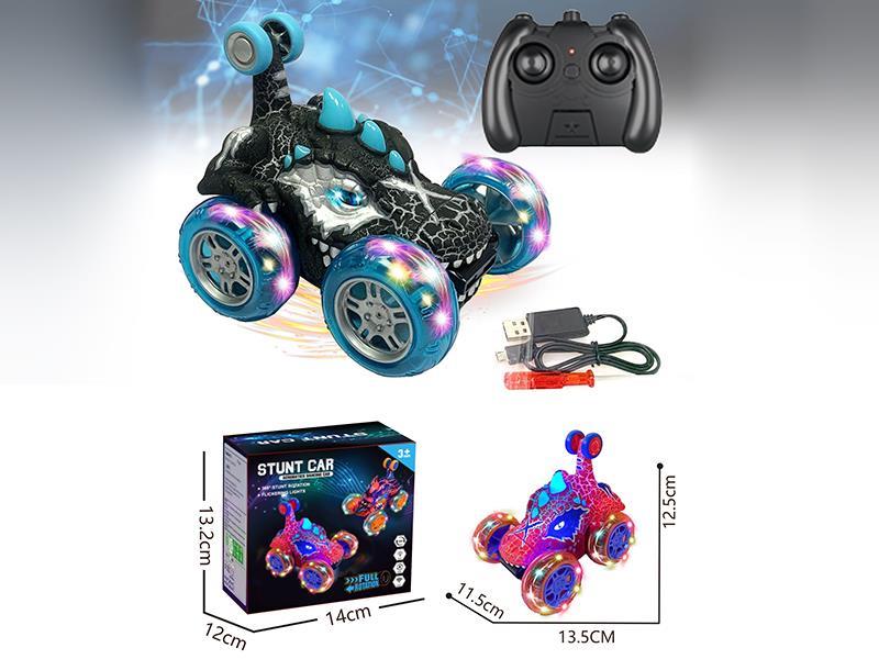 2.4G Remote Control Dinosaur Stunt Car With Lights