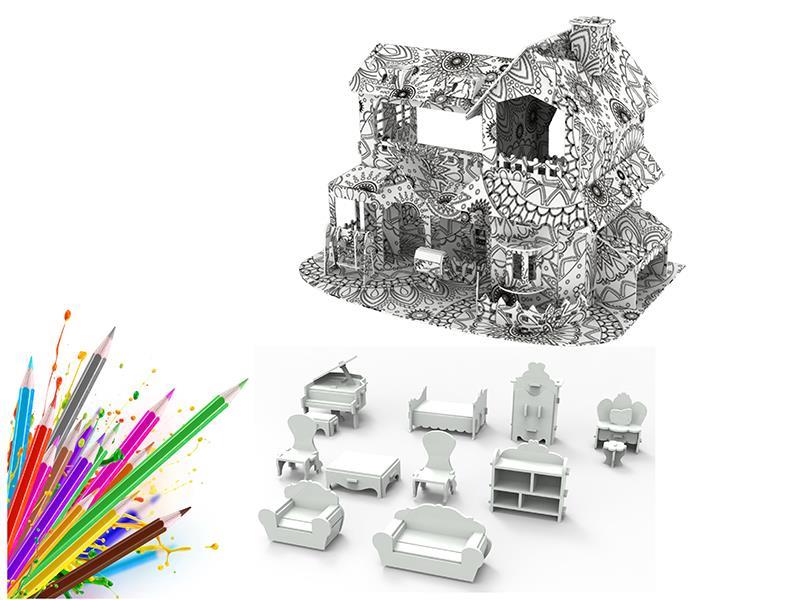 3D Puzzle Double Layer Villa 79pcs
