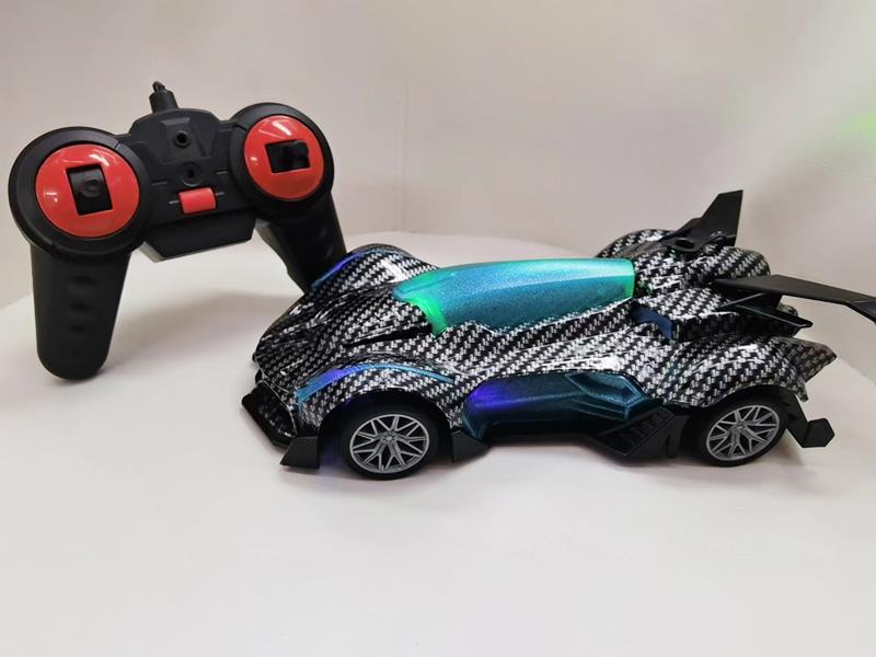 5-Channel Remote Control Racing Car With Colorful Lights, Spray(Carbon Fiber)(Not Included Batteries)