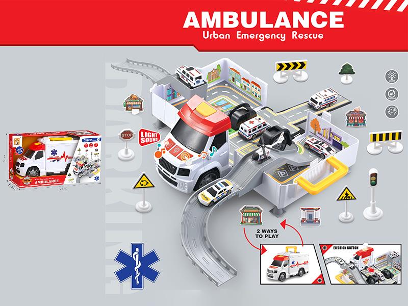 Ambulance Urban Track Parking Lot Toy