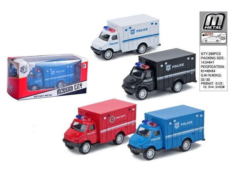 Pull Back Alloy Police Car