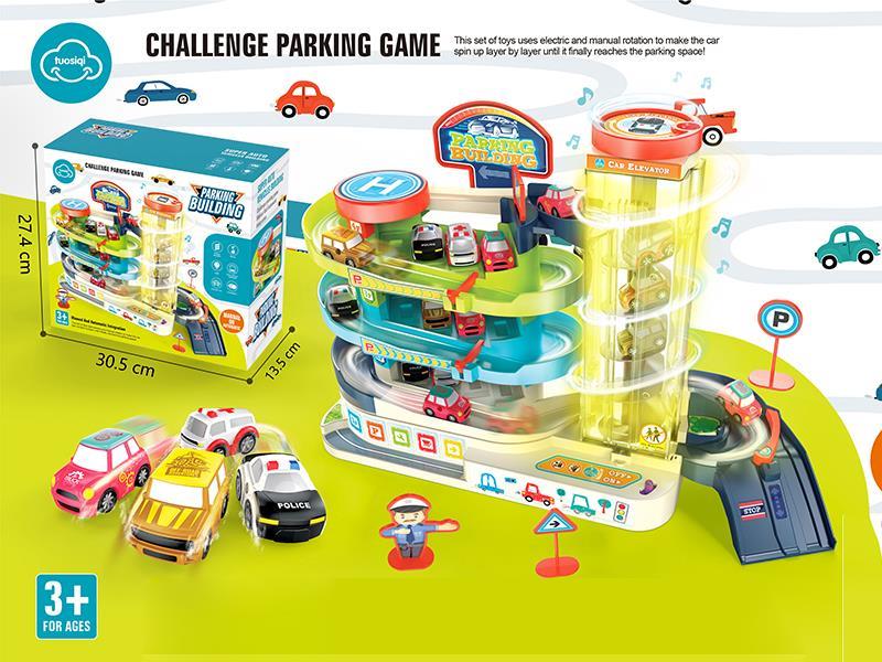 Middle Size Parking Building With 4 Cars