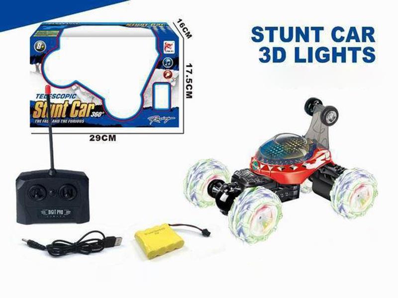 27Mhz 4-Channel Remote Control Stunt Car With 3D Lights And Music(Included Batteries)