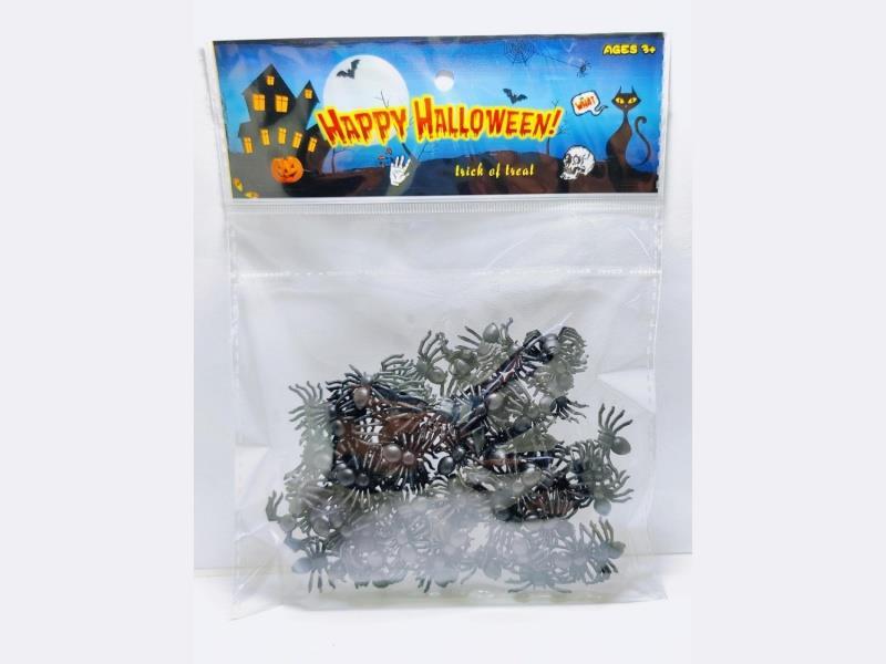 Halloween Black Spider, 100Pcs