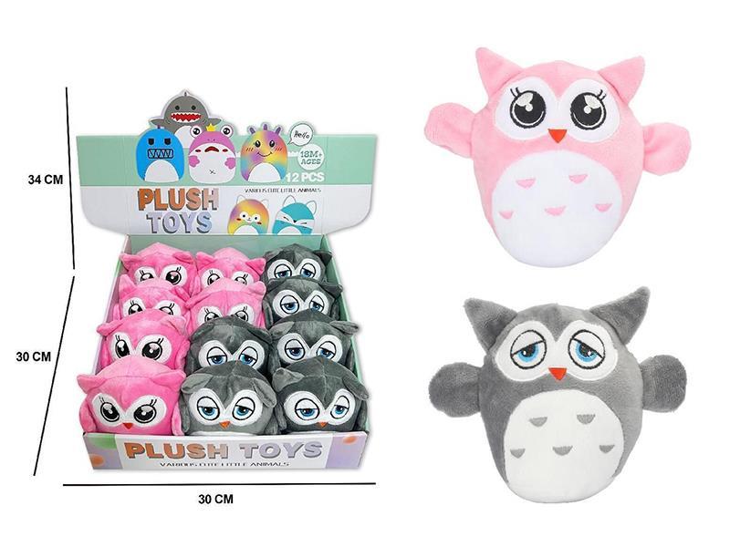 Hand-Cranked Vocal Owl Plush Comfort Toy