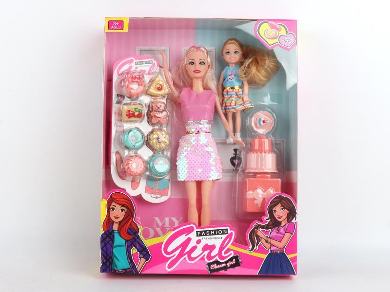 11.5 Inch Movable Doll+5 Inch Baby Doll