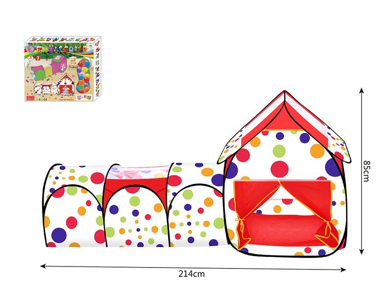 Children's 2 In 1 Play Tent + 80 Balls