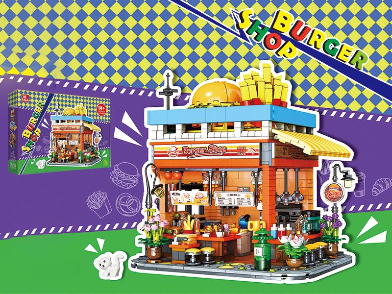 Burger Shop Building Blocks(With Lights)1727PCS