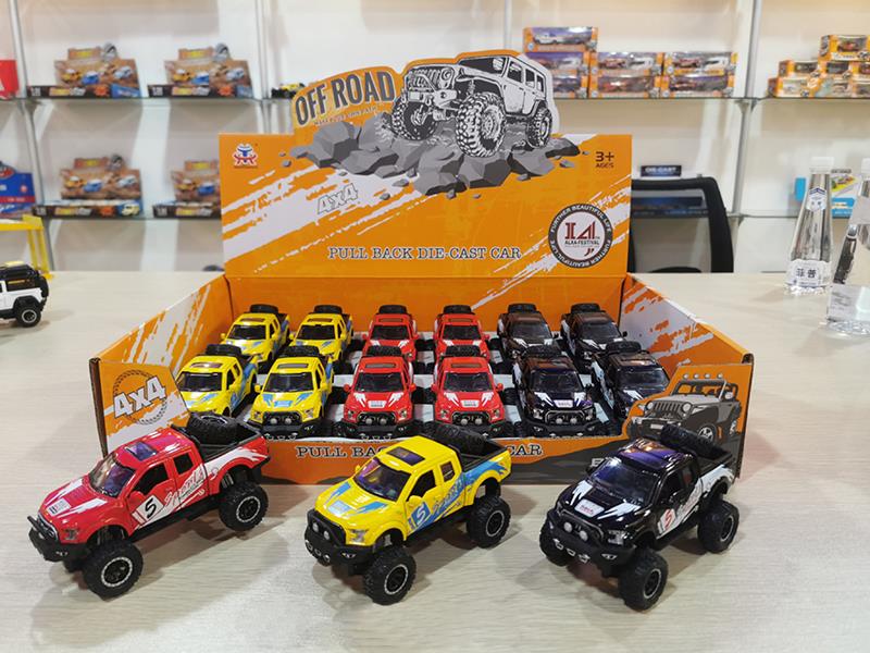 Pull Back Alloy Shock Absorption Raptor Off-Road Vehicle With Sound And Light