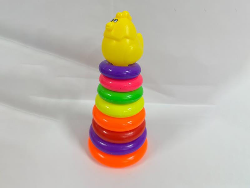 Hen Rainbow Tower Jenga Loop 8 Layers