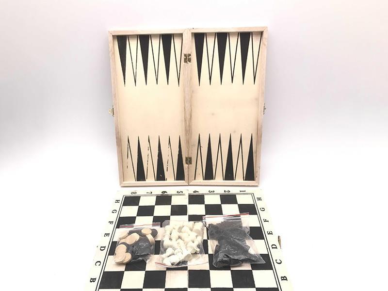 3 In 1 Wooden Chess
